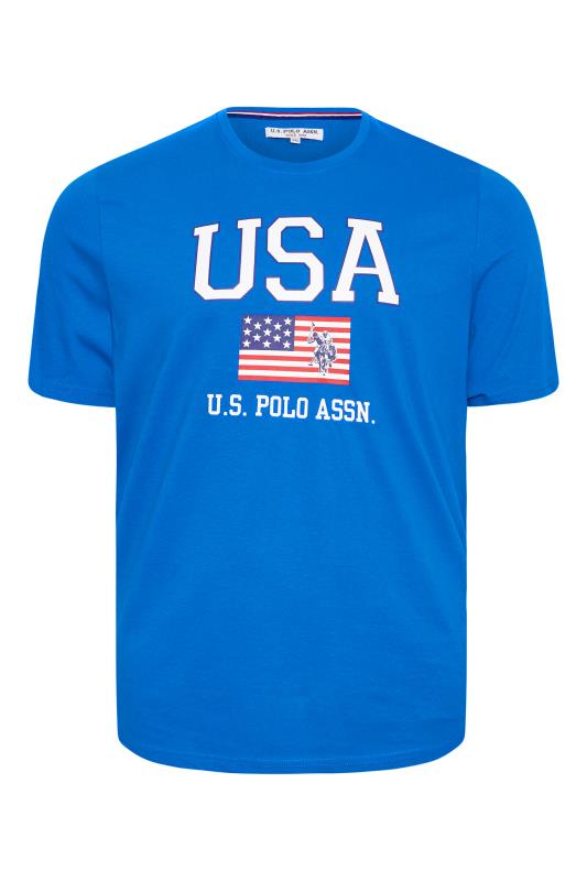 U.S. POLO ASSN. Big & Tall Blue USA Print T-Shirt 2