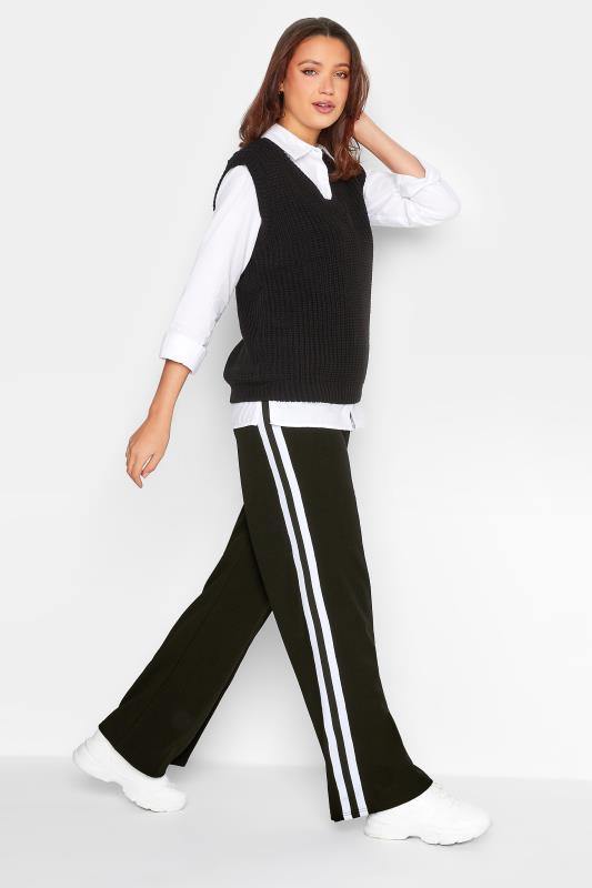 LTS Tall Women's Black Side Stripe Wide Leg Trousers | Long Tall Sally 2