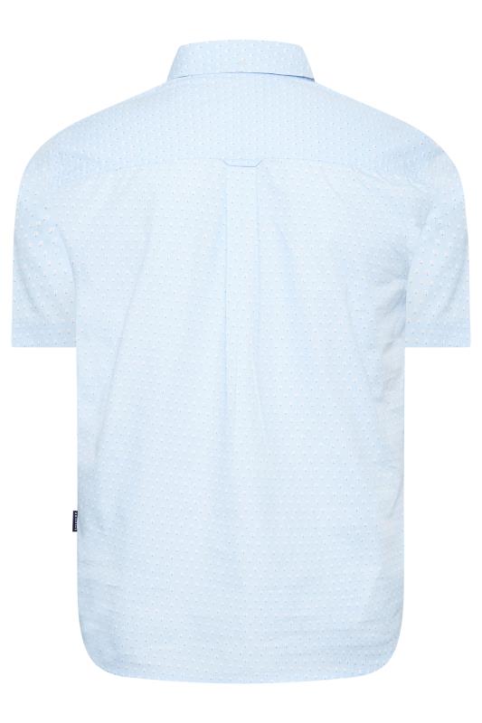 BadRhino Big & Tall Plus Size Mens Light Blue Floral Short Sleeve Shirt | BadRhino  4