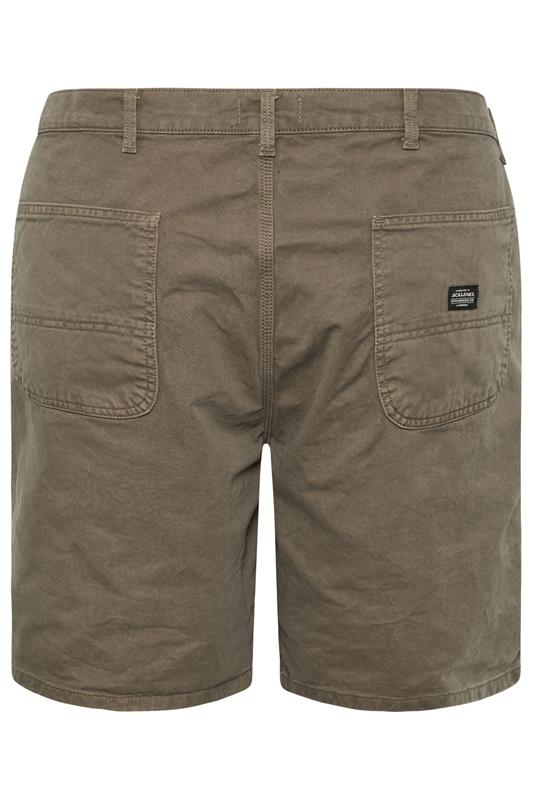 JACK & JONES Big & Tall Brown Worker Shorts | BadRhino 4