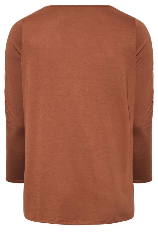 Curve Rust Orange Long Sleeve T-Shirt 6