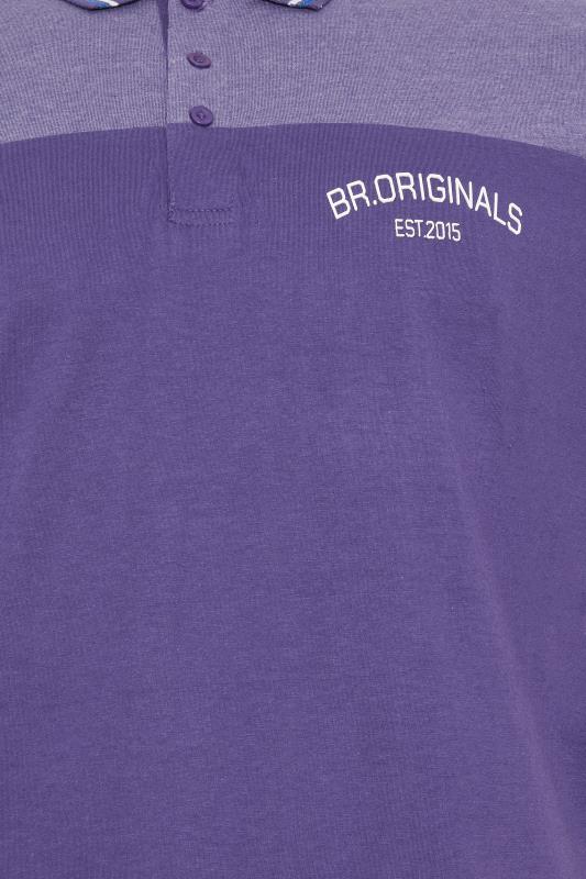BadRhino Purple 'Originals' Cut & Sew Polo Shirt | BadRhino 4