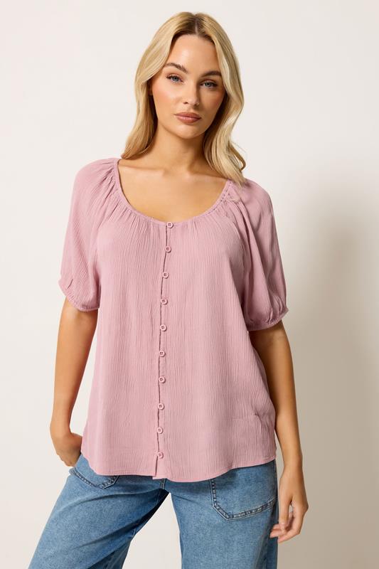 M&Co Pink Scoop Neck Blouse | M&Co 2