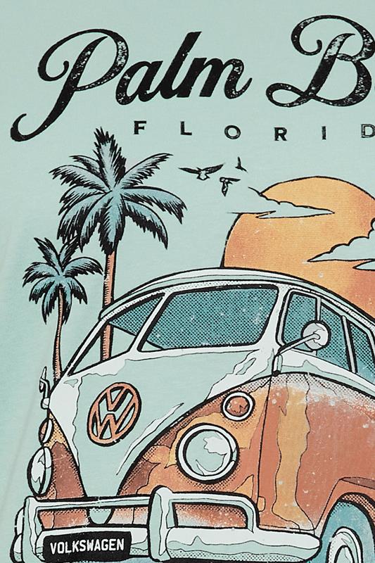 BadRhino Big & Tall Blue Extra Long Palm Beach VW Graphic T-Shirt | BadRhino 7