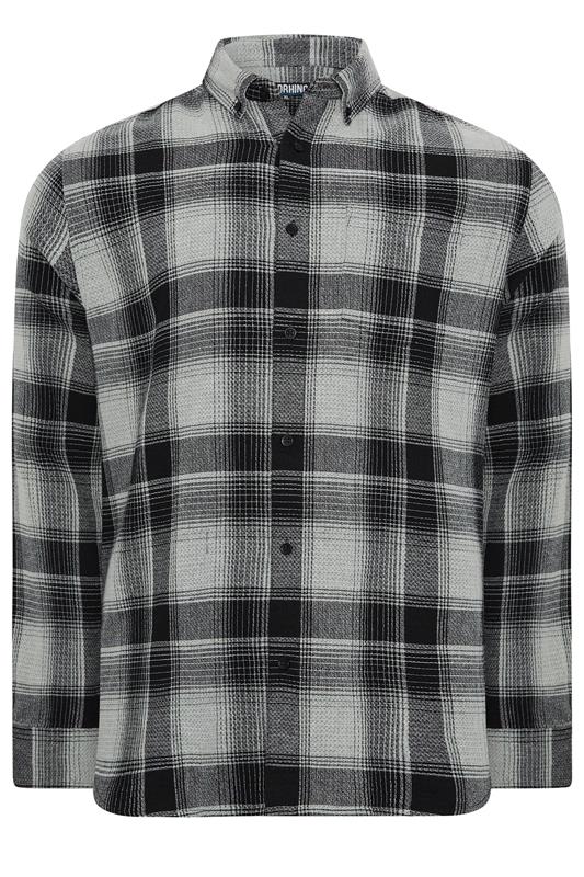  BadRhino Big & Tall Chemise manches longues noire à carreaux