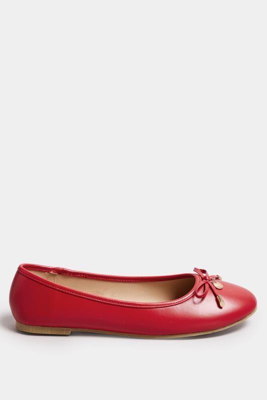 LTS Red Ballerina Pumps In Standard Fit | Long Tall Sally 3