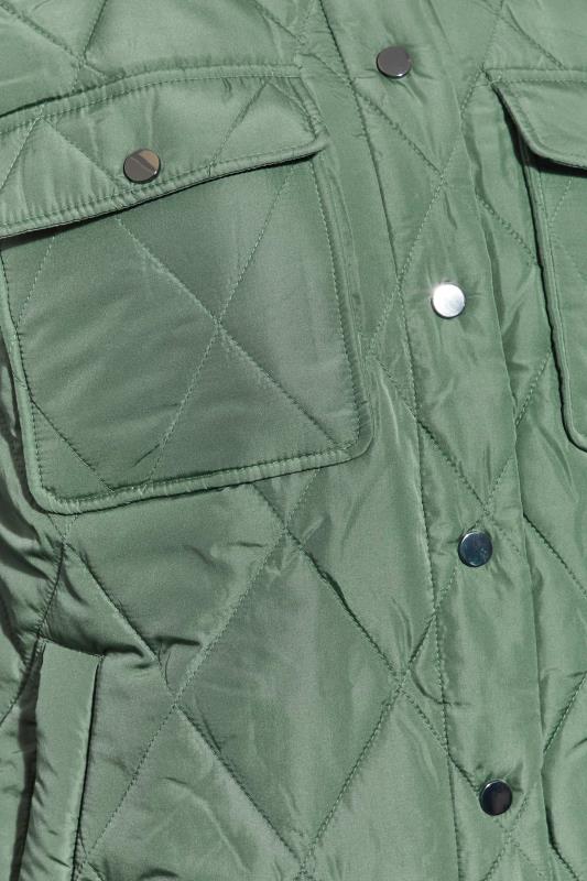Curve Green Lightweight Diamond Quilted Jacket 5