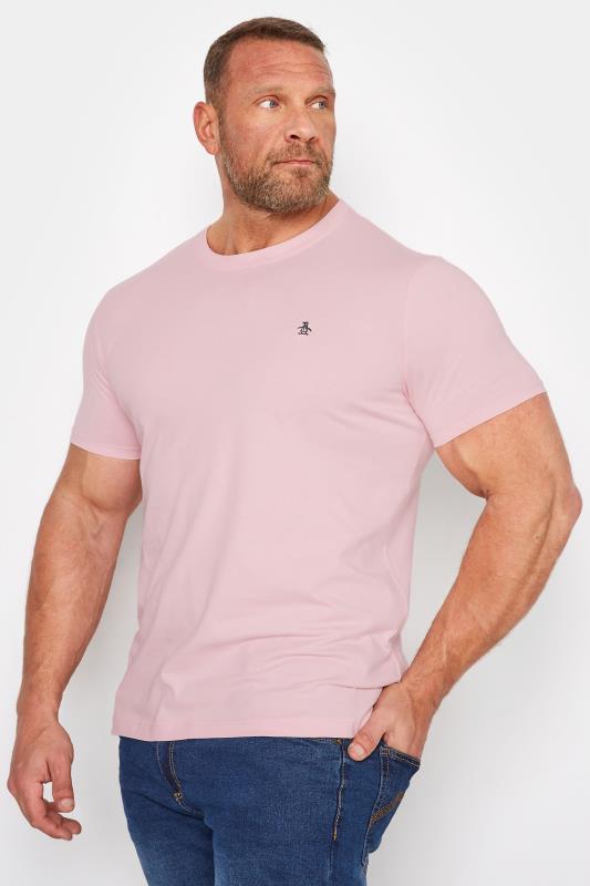 Großen Größen  PENGUIN MUNSINGWEAR Big & Tall Pink Organic T-Shirt