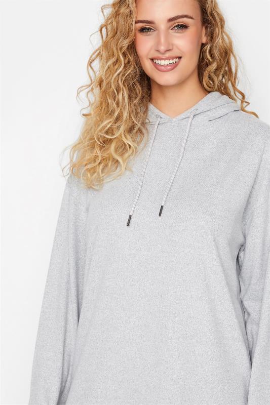 LTS Tall Grey Soft Touch Longline Hoodie 4