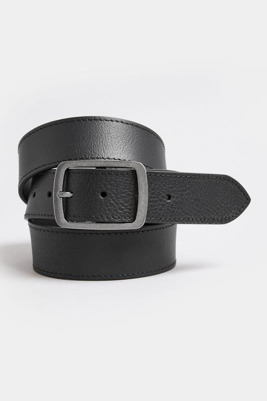 BadRhino Black Plain Leather Belt | BadRhino 2