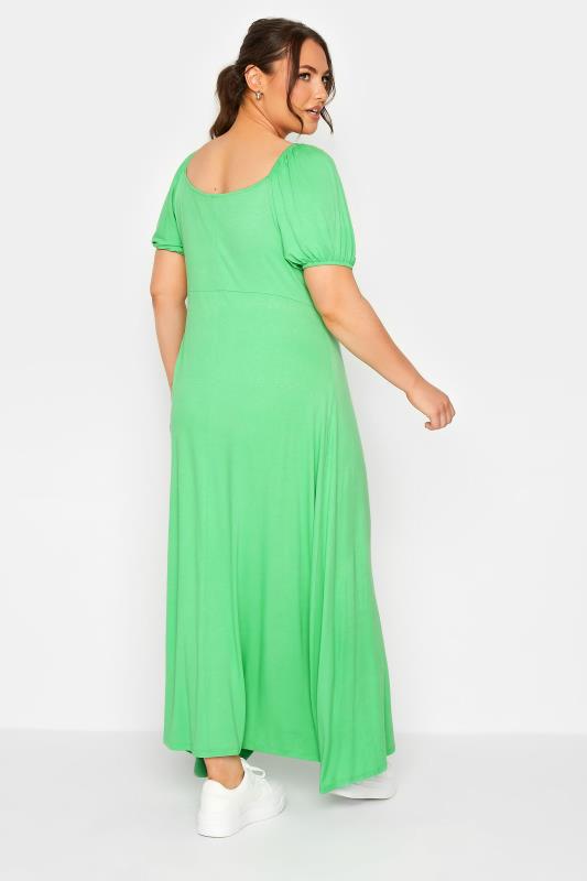 LIMITED COLLECTION Plus Size Green Wrap Maxi Dress | Yours Clothing 3
