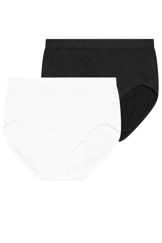  YOURSET 2 PACK Black & White Seamless Light Control Full Briefs