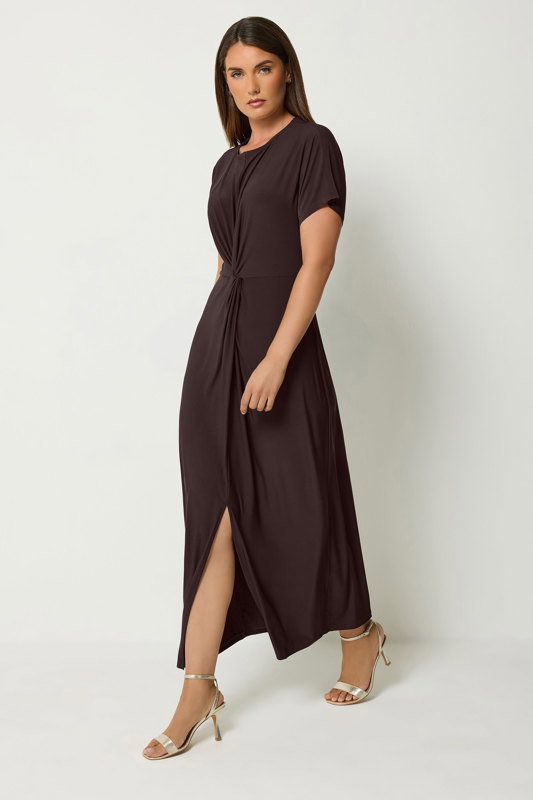 brown plus size work dress Dresses SIZE:Size 12