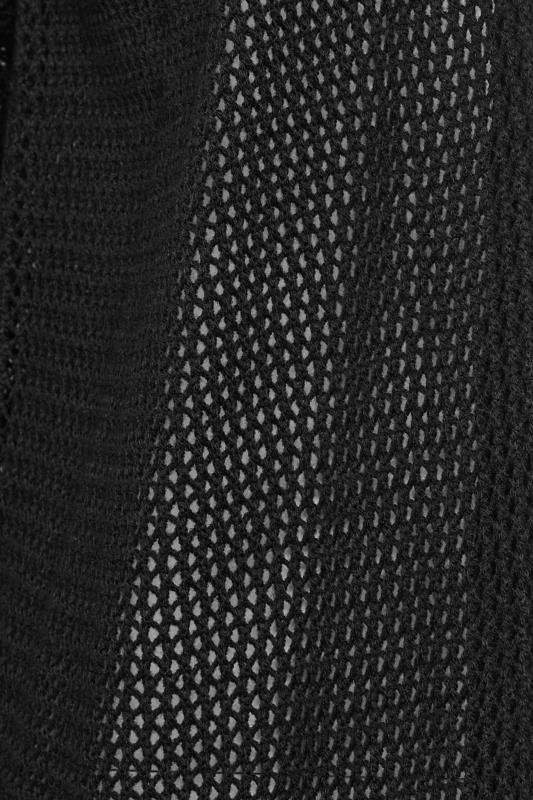 YOURS Curve Plus Size Black Mesh Cardigan | Yours Clothing  5