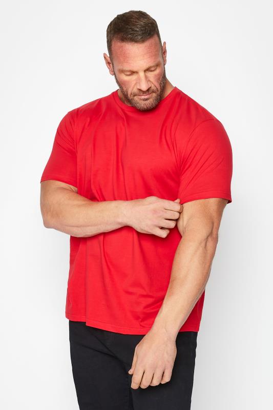 BadRhino Big & Tall Plain Red T-Shirt | BadRhino 1
