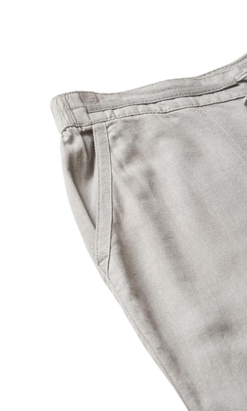Linen Blend Crop Grey Trouser 5
