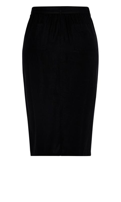 Evans Black Linen Skirt 4