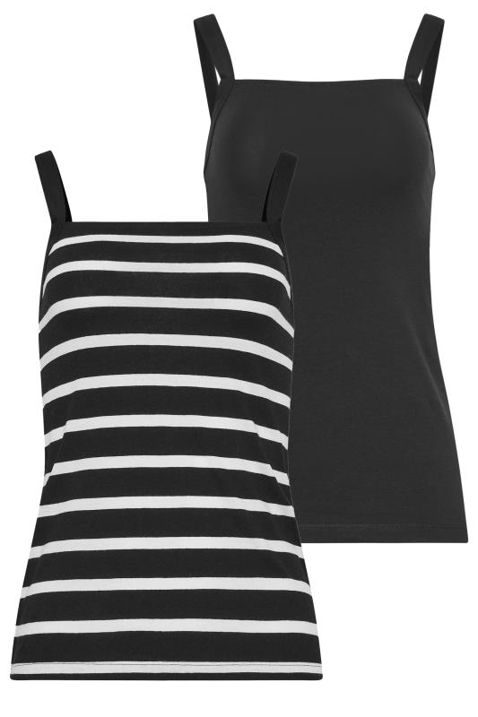 LTS Tall Women's 2 PACK Black & White Striped Cami Tops | Long Tall Sally  7