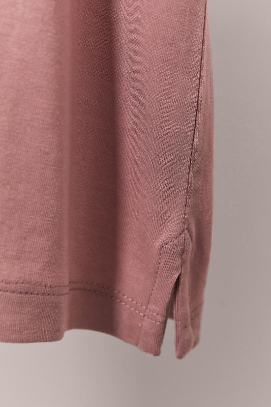 EVANS Plus Size Blush Pink V-Neck Modal Rich T-Shirt | Evans 7