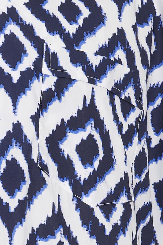 KAM Big & Tall Navy Blue Hawaiian Print Shirt | BadRhino 5