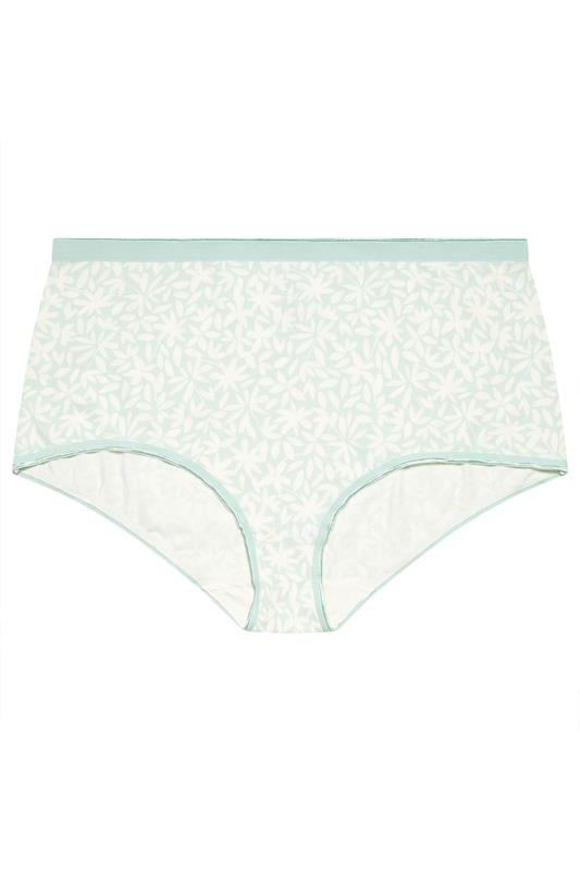 YOURSET 5 PACK Plus Size Blue Leaf Print Full Briefs | Yours Clothing 6