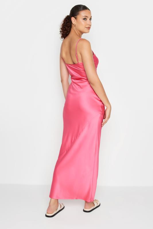 LTS Tall Women's Hot Pink Satin Maxi Slip Dress | Long Tall Sally 3