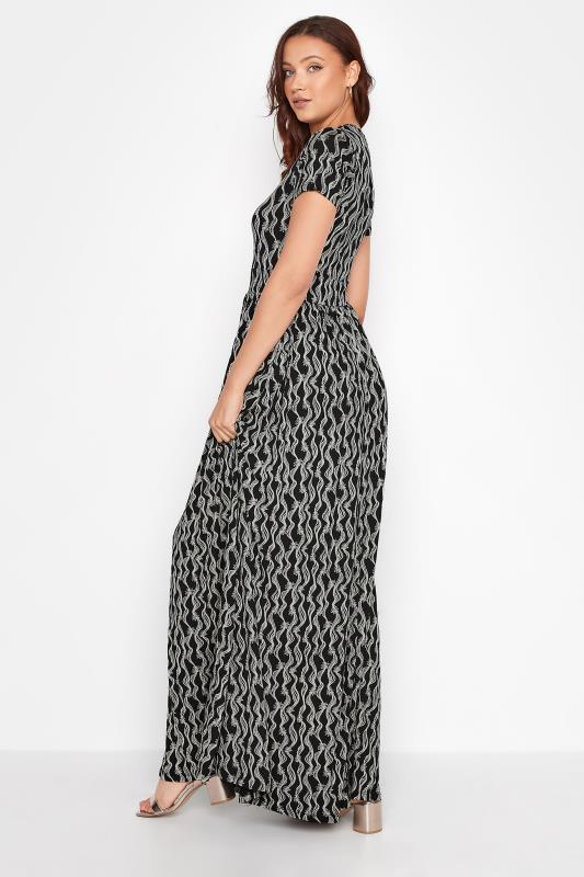 LTS Tall Black Swirl Floral Print Maxi Dress 3