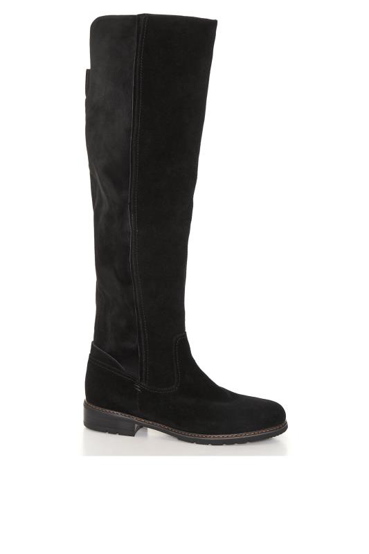 BLONDO Black Suede Over The Knee Boots | Long Tall Sally