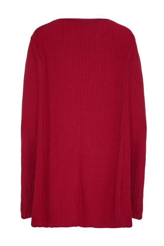 LTS Tall Red Ribbed Swing Top 6