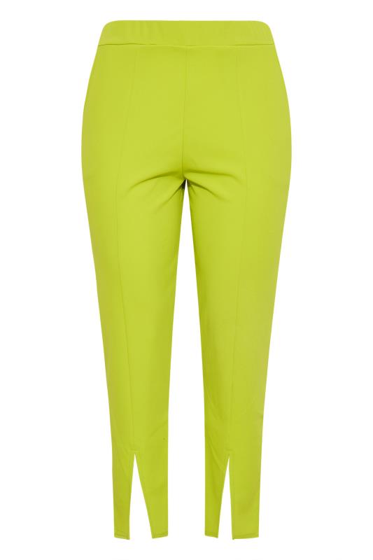 LIMITED COLLECTION Curve Sharp Green Split Hem Tapered Trousers_X.jpg