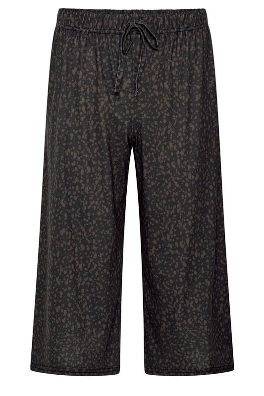 M&Co Petite Brown Animal Print Wide Leg Culottes | M&Co 5