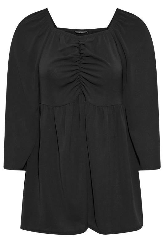 LIMITED COLLECTION Curve Black Ruched Blouse 6
