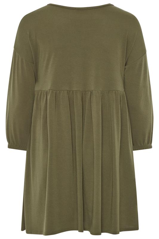 LIMITED COLLECTION Khaki Peplum Sweatshirt Dress 6