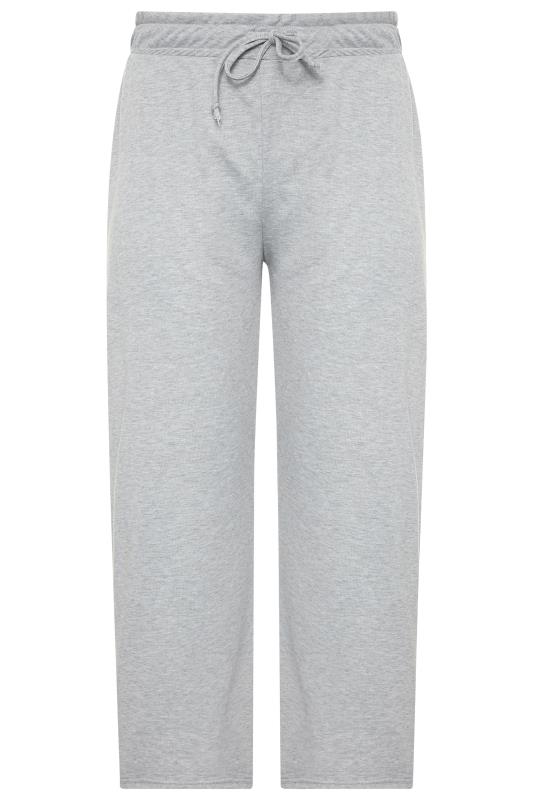 LIMITED COLLECTION Grey Marl Wide Leg Joggers | Yours Clothing