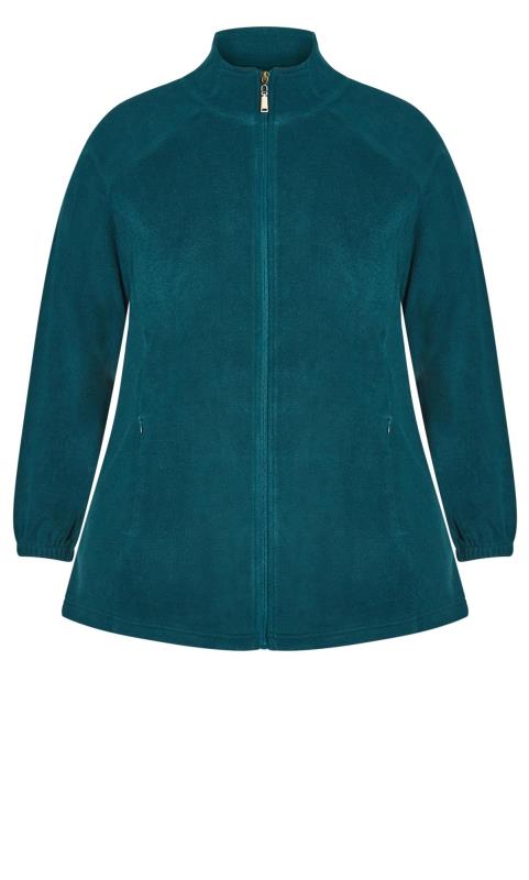Evans Emerald Green Polar Fleece Zip Jacket 7