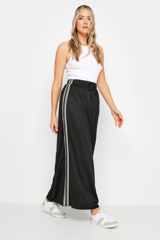 LTS Tall Black Side Stripe Panel Maxi Skirt | Long Tall Sally 2