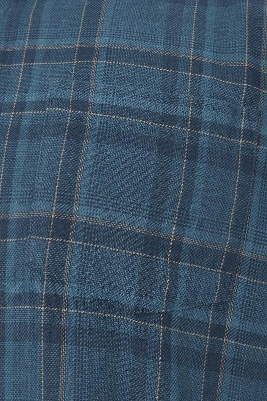 BadRhino Big & Tall Blue Check Long Sleeve Shirt | BadRhino 3