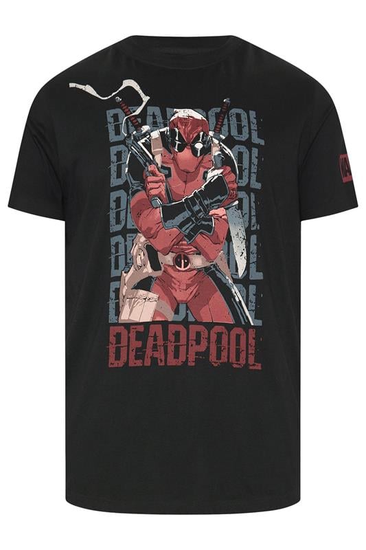 BadRhino Big & Tall Black Deadpool Graphic T-Shirt | BadRhino 6