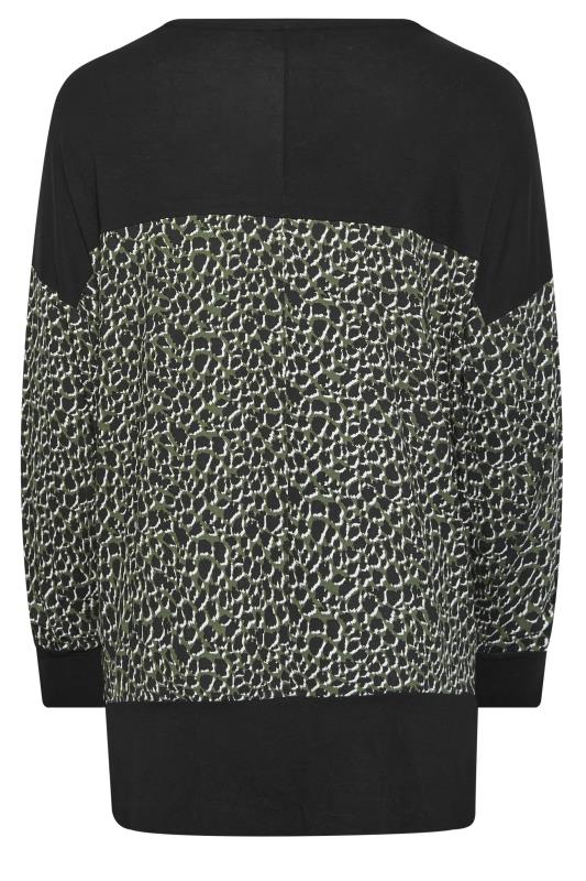 YOURS Plus Size Black Leopard Print Long Sleeve Top | Yours Clothing 7
