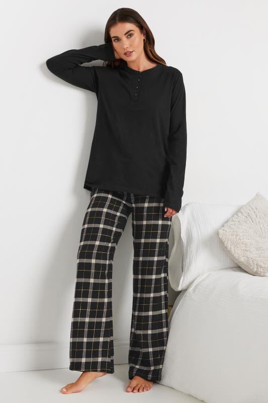 LTS Tall Black Cotton Pyjama Top | Long Tall Sally 3