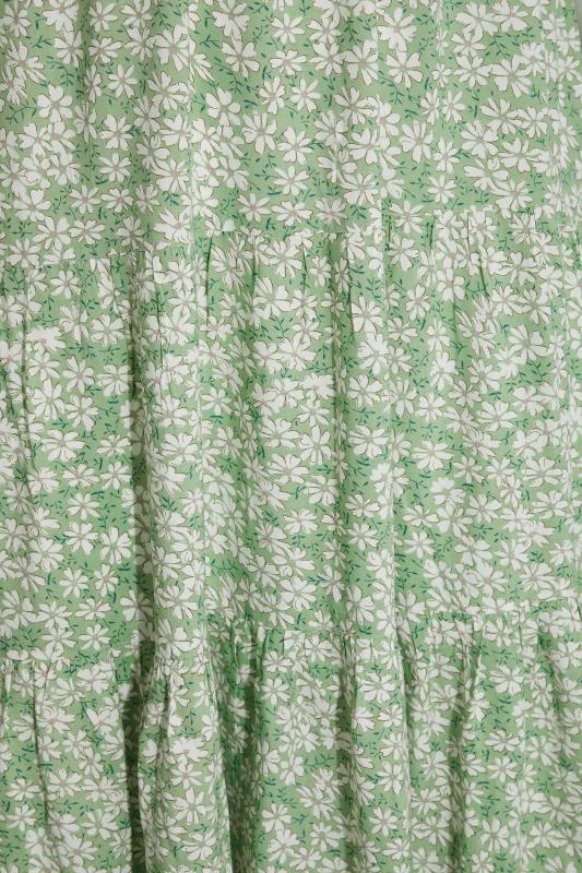 LIMITED COLLECTION Curve Sage Green Daisy Print Maxi Dress 5