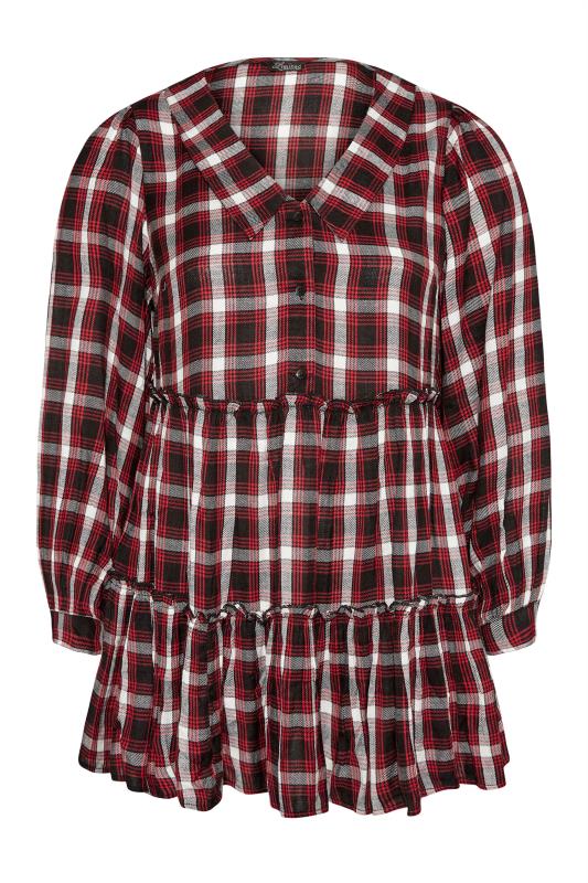 LIMITED COLLECTION Curve Red Check Tiered Top 5