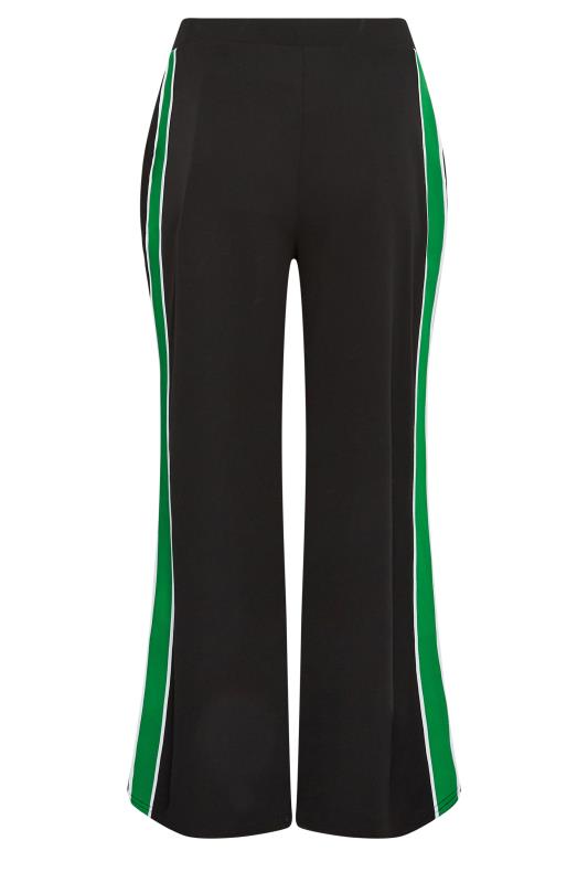Petite Black & Green Stripe Trousers | PixieGirl 4