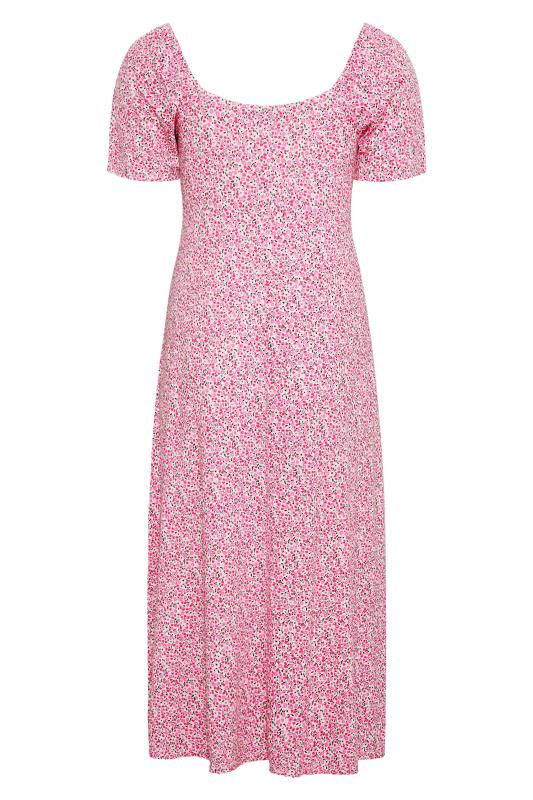 LIMITED COLLECTION Curve Pink Ditsy Print Maxi Dress 7