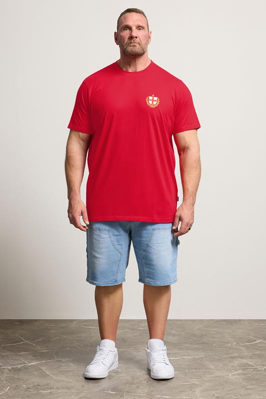 BadRhino Big & Tall Red England Crest T-Shirt | BadRhino 1