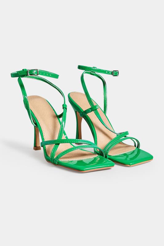 PixieGirl Green Strappy Heels Standard Fit | PixieGirl 2
