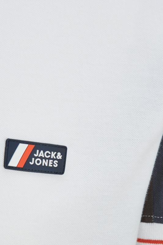 JACK & JONES Big & Tall White Jakob Polo Shirt 4