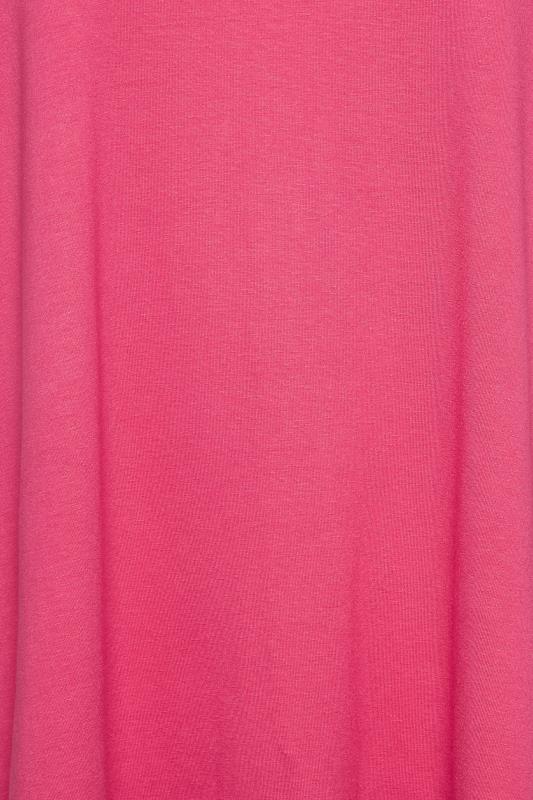 YOURS Plus Size Pink Lace Neck T-Shirt | Yours Clothing 5