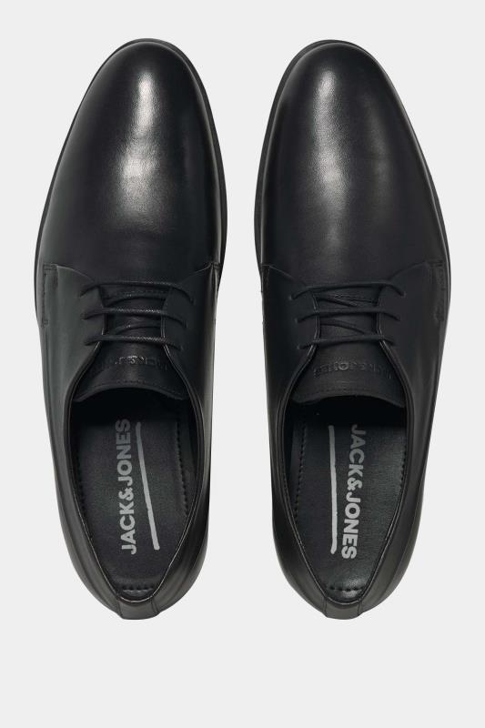 JACK & JONES Big & Tall Black Leather Lace Up Smart Shoes | BadRhino 2