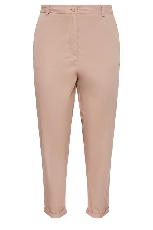 YOURS Plus Size Blush Pink Straight Leg Chino Trousers | Yours Clothing  6